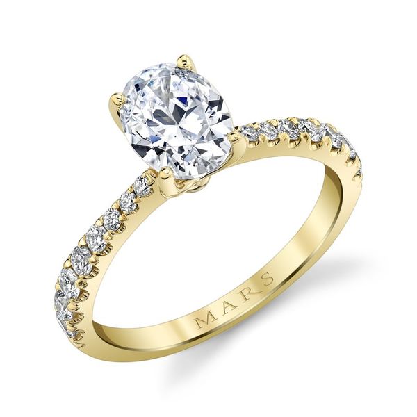 14k Yellow Gold Lab Grown Oval Diamond Engagement Ring Image 4 Arezzo Jewelers Elmwood Park, IL