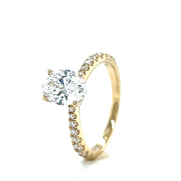 14k Yellow Gold Lab Grown Oval Diamond Engagement Ring Image 5 Arezzo Jewelers Elmwood Park, IL