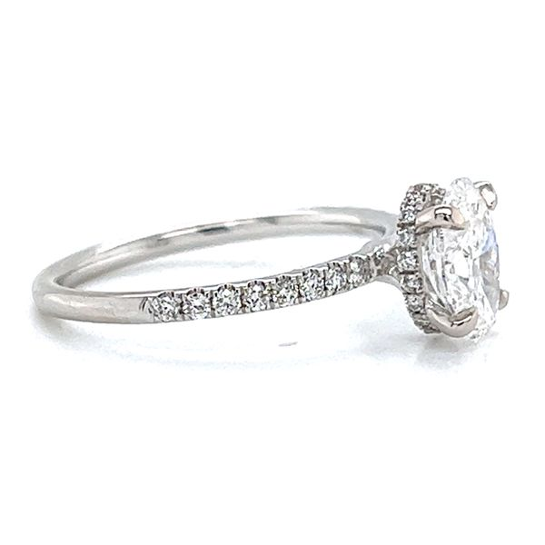 1.09ct Lab Grown Oval Diamond Hidden Halo Engagement Ring Image 2 Arezzo Jewelers Elmwood Park, IL