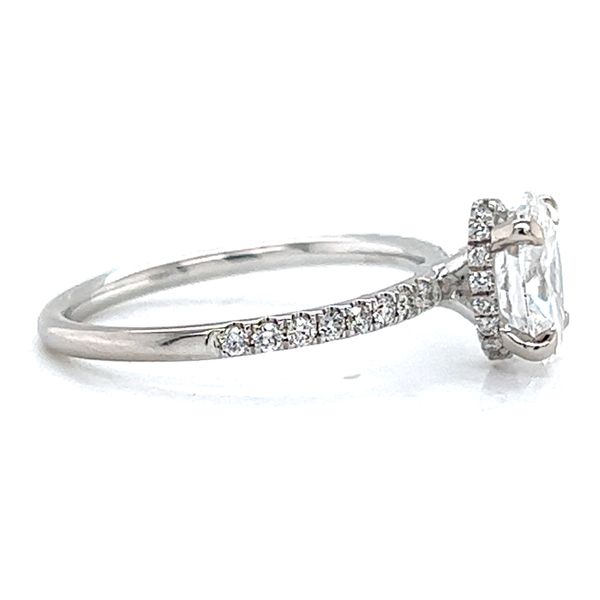 1.09ct Lab Grown Oval Diamond Hidden Halo Engagement Ring Image 3 Arezzo Jewelers Elmwood Park, IL