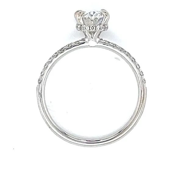 1.09ct Lab Grown Oval Diamond Hidden Halo Engagement Ring Image 4 Arezzo Jewelers Elmwood Park, IL