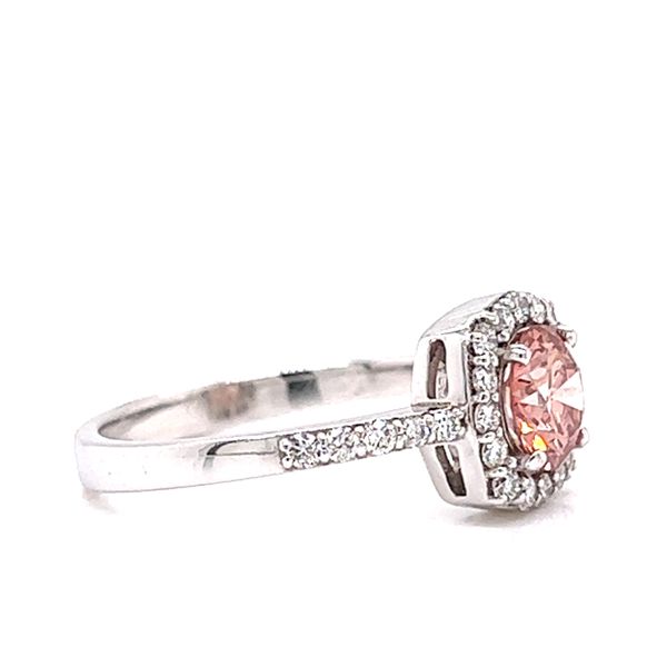 Lab Grown Pink Diamond Halo Engagement Ring Image 2 Arezzo Jewelers Elmwood Park, IL