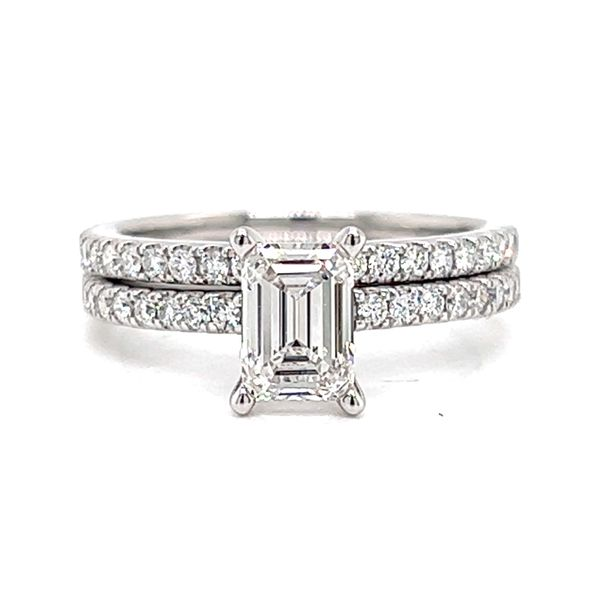 Lab Grown 1ct Emerald Diamond Engagement Ring Set Image 2 Arezzo Jewelers Elmwood Park, IL
