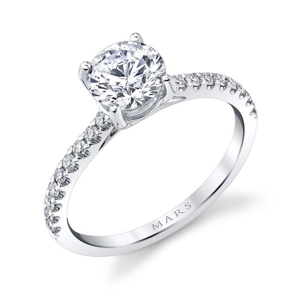 14k White Gold Lab Grown Round Diamond Engagement Ring Image 3 Arezzo Jewelers Elmwood Park, IL
