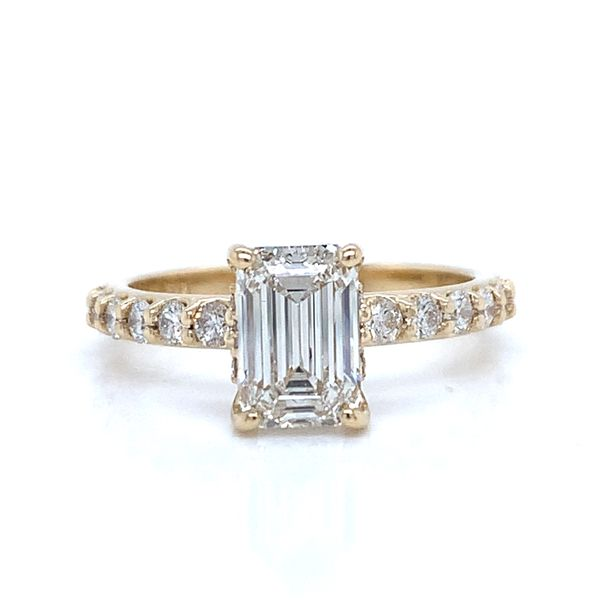 Lab Grown Emerald Diamond Hidden Halo Engagement Ring Arezzo Jewelers Elmwood Park, IL