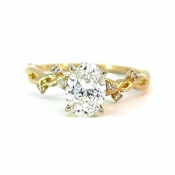 14k Yellow Gold Lab Grown Oval Diamond Bridal Set Image 3 Arezzo Jewelers Elmwood Park, IL