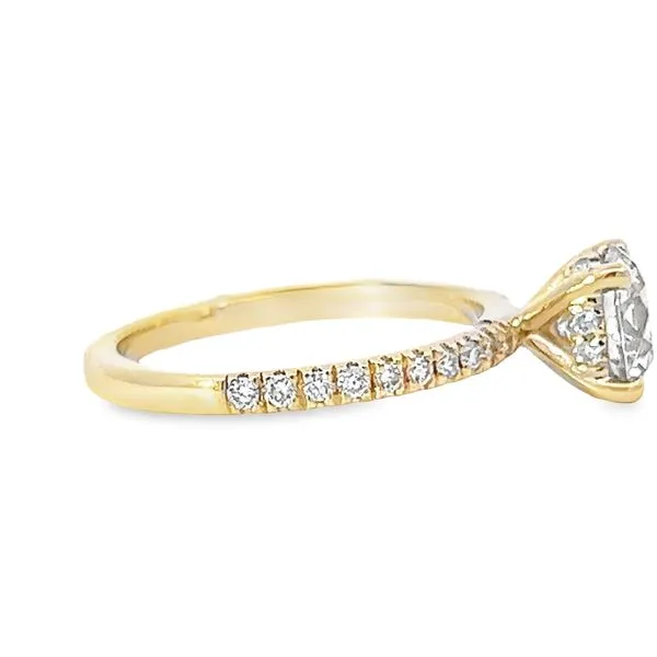 14k Yellow Gold Hidden Halo Lab Grown Diamond Engagement Ring Image 2 Arezzo Jewelers Elmwood Park, IL