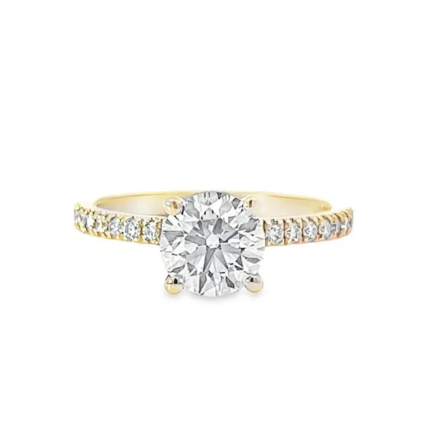 14k Yellow Gold Hidden Halo Lab Grown Diamond Engagement Ring Arezzo Jewelers Elmwood Park, IL