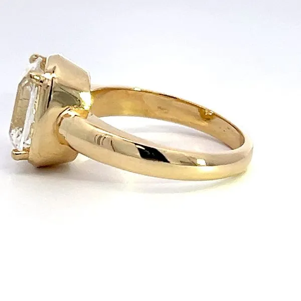 2.85ct Lab Grown Old Miner Cut Diamond Solitaire Engagement Ring in 14k Yellow Gold Image 3 Arezzo Jewelers Elmwood Park, IL