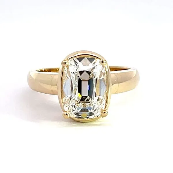 2.85ct Lab Grown Old Miner Cut Diamond Solitaire Engagement Ring in 14k Yellow Gold Arezzo Jewelers Elmwood Park, IL