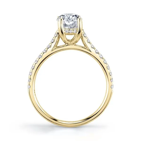1.94cttw Lab Grown Oval Diamond Hidden Halo Engagement Ring in 14k Yellow Gold Image 2 Arezzo Jewelers Elmwood Park, IL