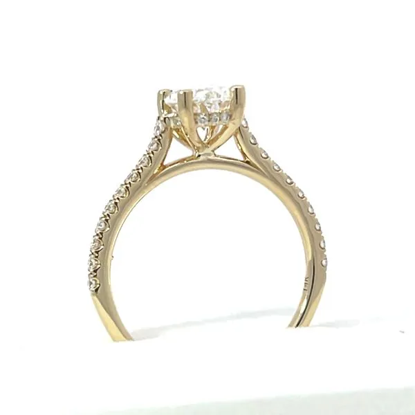 1.94cttw Lab Grown Oval Diamond Hidden Halo Engagement Ring in 14k Yellow Gold Image 4 Arezzo Jewelers Elmwood Park, IL