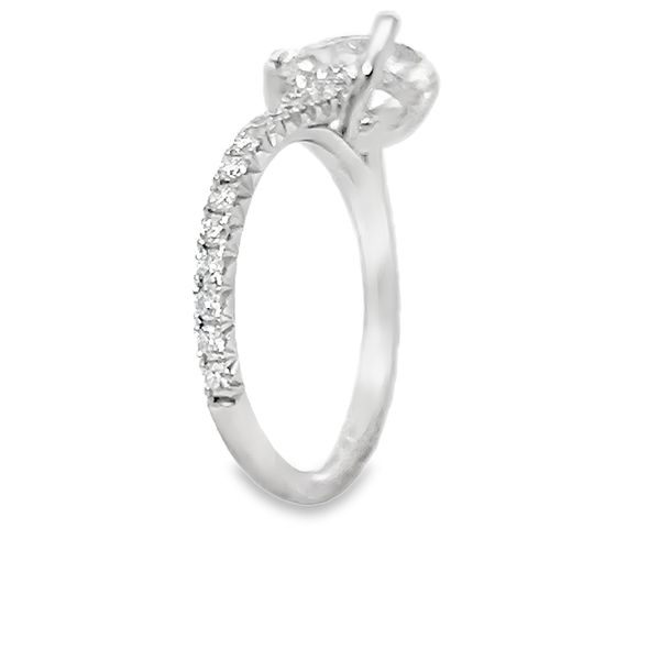 1.71cttw Lab Grown Peard Diamond Hidden Halo Engagement Ring in White Gold Image 4 Arezzo Jewelers Elmwood Park, IL