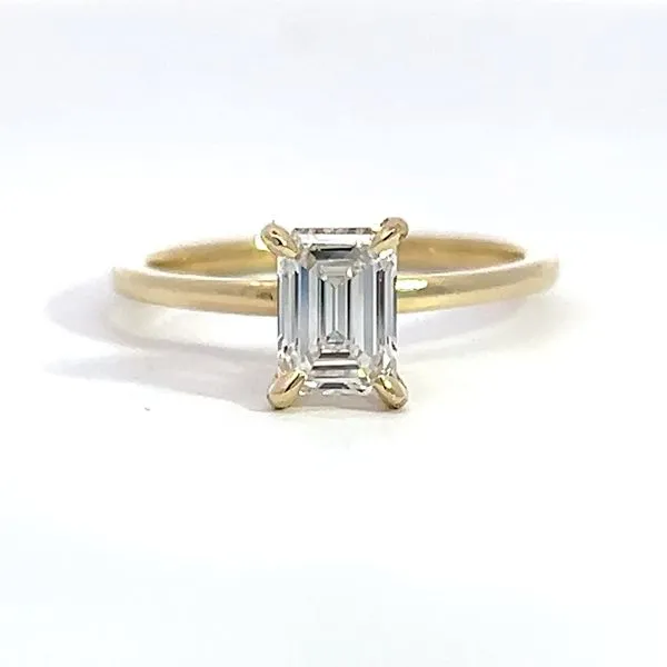1.07CT TW Lab Grown Emerald Cut Diamond Engagement Ring similar item image