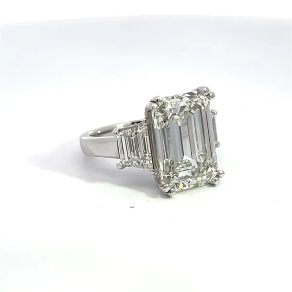 12.78ct TW Lab Grown Emerald Diamond Three Stone Engagement Ring Image 3 Arezzo Jewelers Elmwood Park, IL