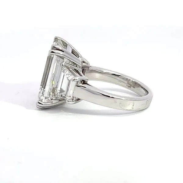 12.78ct TW Lab Grown Emerald Diamond Three Stone Engagement Ring Image 4 Arezzo Jewelers Elmwood Park, IL
