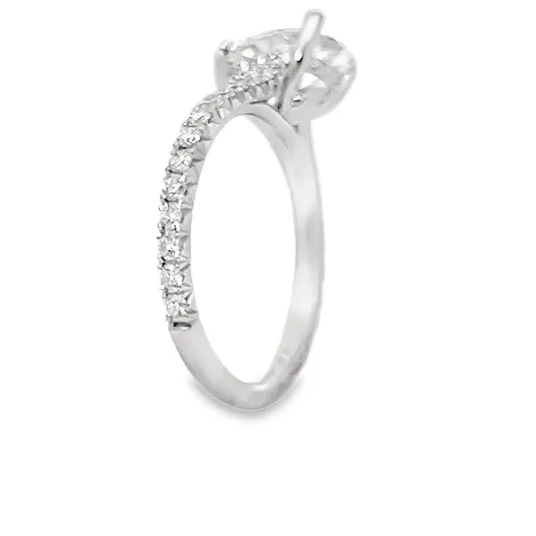 1.58cttw Lab Grown Pear Diamond Hidden Halo Engagement Ring in White Gold Image 4 Arezzo Jewelers Elmwood Park, IL