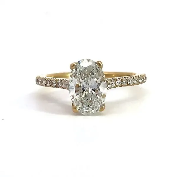 1.87ct TW Lab Grown Oval Diamond Hidden Halo Engagement Ring Arezzo Jewelers Elmwood Park, IL