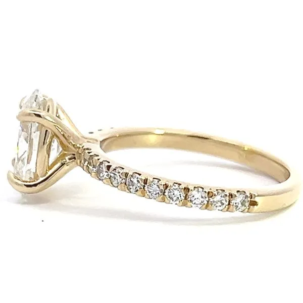 2.52ct TW Lab Oval Hidden Halo Diamond Engagement Ring Image 3 Arezzo Jewelers Elmwood, IL