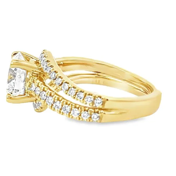 2.08ct Lab Grown Round Diamond Engagement Ring in 14k Yellow Gold Image 2 Arezzo Jewelers Elmwood Park, IL