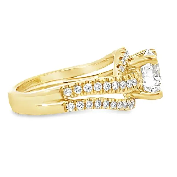 2.08ct Lab Grown Round Diamond Engagement Ring in 14k Yellow Gold Image 4 Arezzo Jewelers Elmwood Park, IL