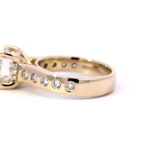 3.15ct Lab Grown Round Hidden Halo Diamond Engagement Ring in 14k Yellow Gold Image 3 Arezzo Jewelers Elmwood, IL