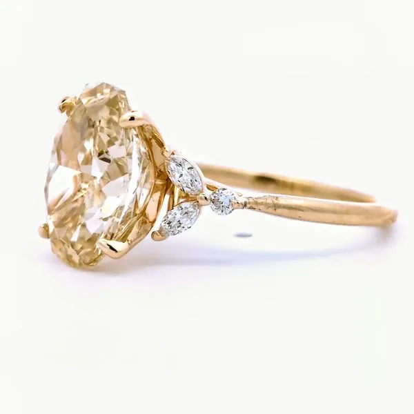 5.03ct Fancy Yellow Lab Grown Oval Diamond Engagement Ring in 14K Yellow Gold Image 2 Arezzo Jewelers Elmwood Park, IL