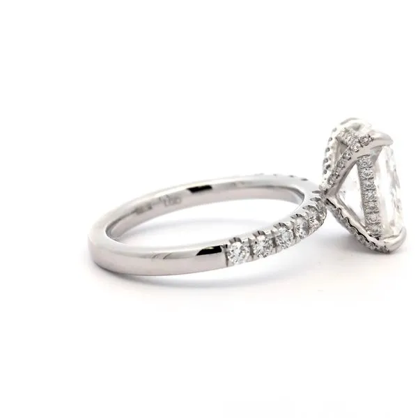 Centurion 3.10ct Radiant Cut Lab Grown Diamond Engagement Ring in Platinum Hidden Halo Setting Image 2 Arezzo Jewelers Elmwood Park, IL