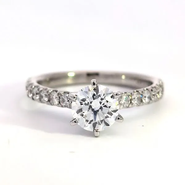 1.40ct White Gold Round Lab Grown Diamond Engagement Ring Image 2 Arezzo Jewelers Elmwood Park, IL