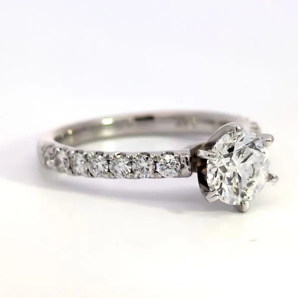 1.40ct White Gold Round Lab Grown Diamond Engagement Ring Image 3 Arezzo Jewelers Elmwood Park, IL