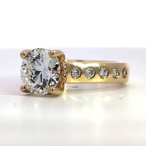 3.00ct TW Bold Gold Lab Grown Round Diamond Engagement Ring Image 3 Arezzo Jewelers Elmwood Park, IL