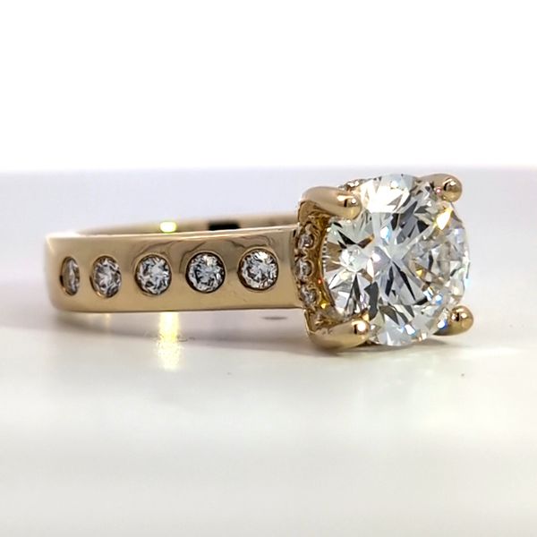 3.00ct TW Bold Gold Lab Grown Round Diamond Engagement Ring Image 4 Arezzo Jewelers Elmwood Park, IL
