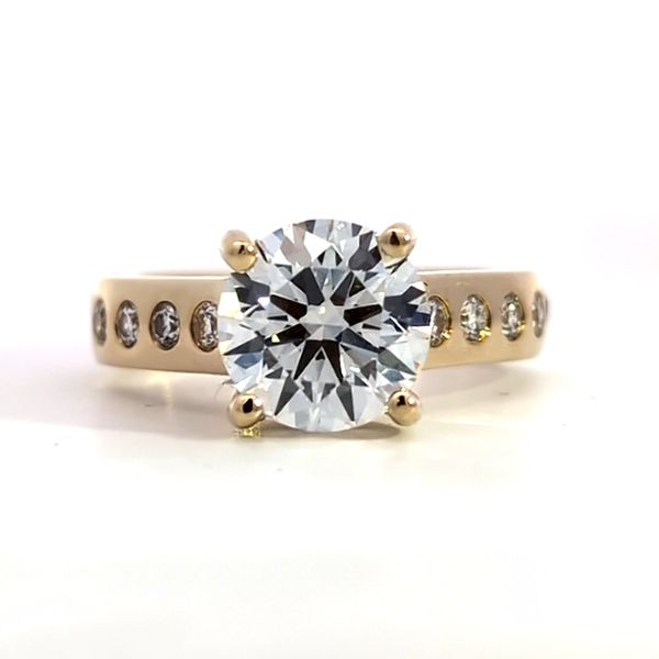 3.00ct TW Bold Gold Lab Grown Round Diamond Engagement Ring Arezzo Jewelers Elmwood Park, IL