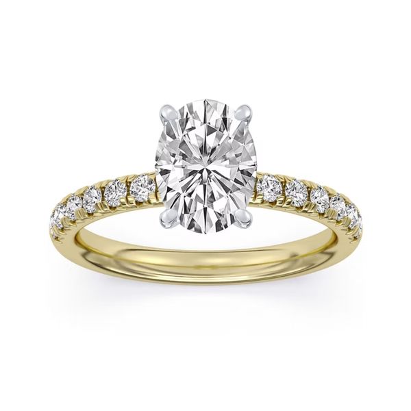 2.10ct Centurion Oval Lab Diamond Accented Engagement Ring Image 2 Arezzo Jewelers Elmwood Park, IL