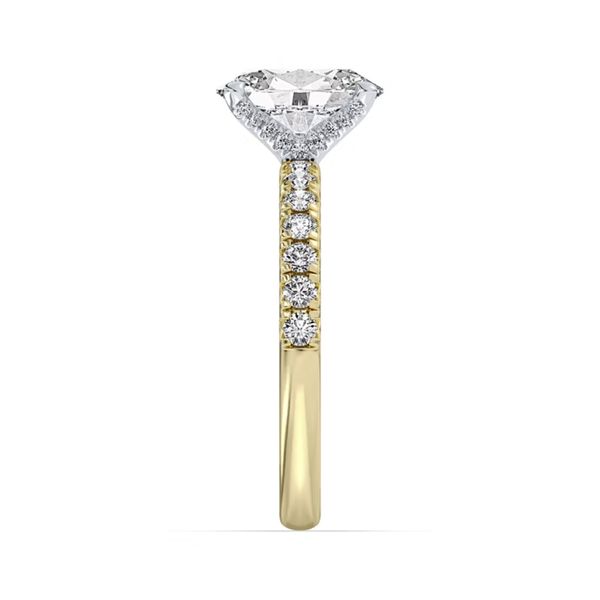 2.10ct Centurion Oval Lab Diamond Accented Engagement Ring Image 3 Arezzo Jewelers Elmwood Park, IL