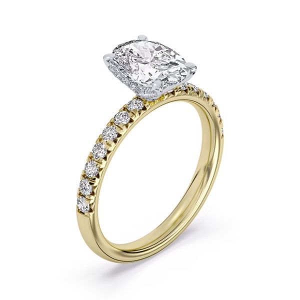 2.10ct Centurion Oval Lab Diamond Accented Engagement Ring Image 5 Arezzo Jewelers Elmwood Park, IL