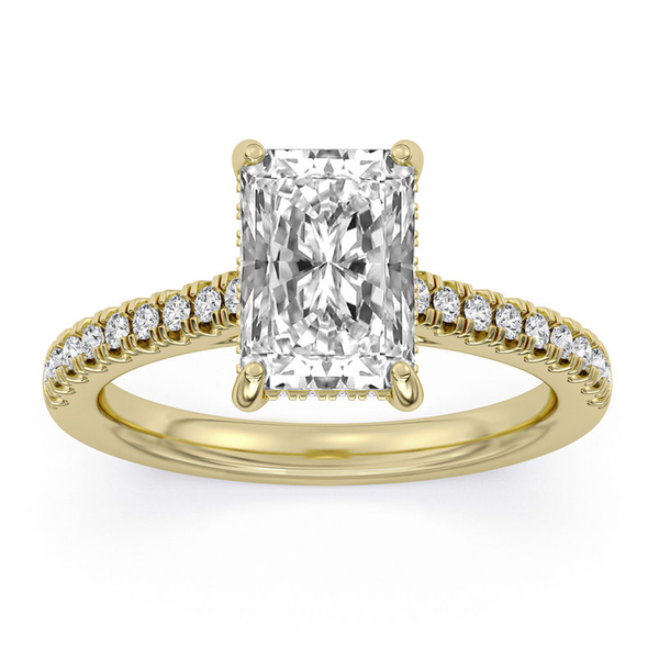 2.57ct Centurion Radiant Lab Diamond Hidden Halo Engagement Ring Image 2 Arezzo Jewelers Elmwood Park, IL