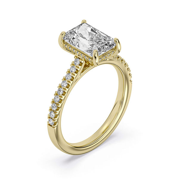 2.57ct Centurion Radiant Lab Diamond Hidden Halo Engagement Ring Image 5 Arezzo Jewelers Elmwood Park, IL