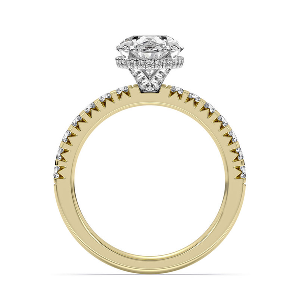 2.56ct Centurion Oval Lab Diamond Hidden Halo Engagement Ring Image 4 Arezzo Jewelers Elmwood Park, IL