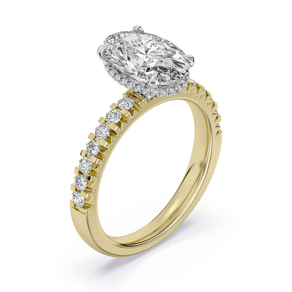 2.56ct Centurion Oval Lab Diamond Hidden Halo Engagement Ring Image 5 Arezzo Jewelers Elmwood Park, IL