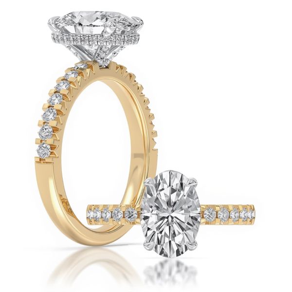 2.56ct Centurion Oval Lab Diamond Hidden Halo Engagement Ring Arezzo Jewelers Elmwood Park, IL