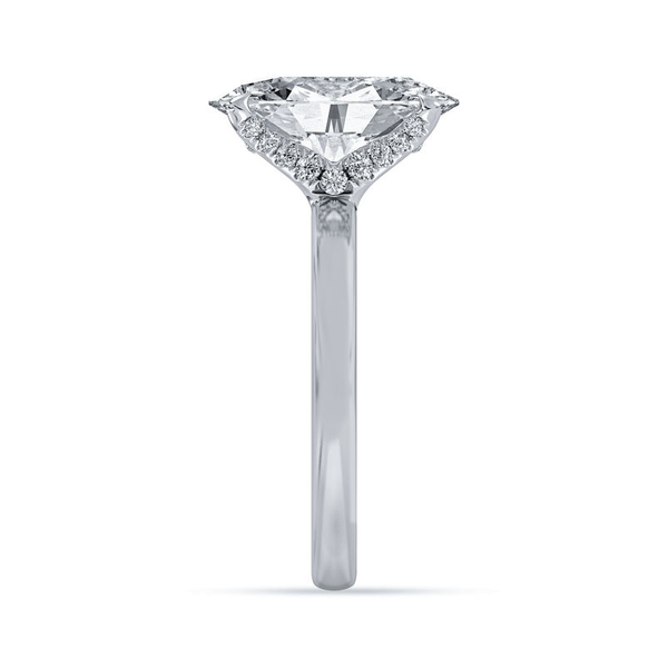 3.01ct Centurion Oval Lab Diamond Accented Engagement Ring Image 3 Arezzo Jewelers Elmwood Park, IL