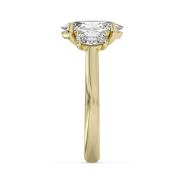 2.09ct Centurion Oval Lab Diamond Three Stone Engagement Ring Image 3 Arezzo Jewelers Elmwood Park, IL