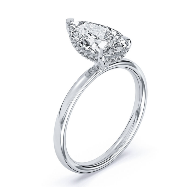 3.11ct Centurion Pear Lab Diamond Hidden Halo Engagement Ring Image 5 Arezzo Jewelers Elmwood Park, IL