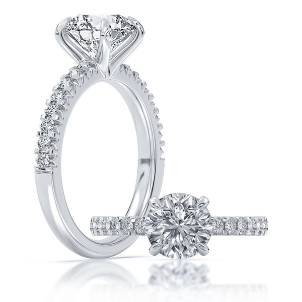 2.09ct Centurion Round Brilliant Lab Diamond Accented Engagement Ring Arezzo Jewelers Elmwood Park, IL