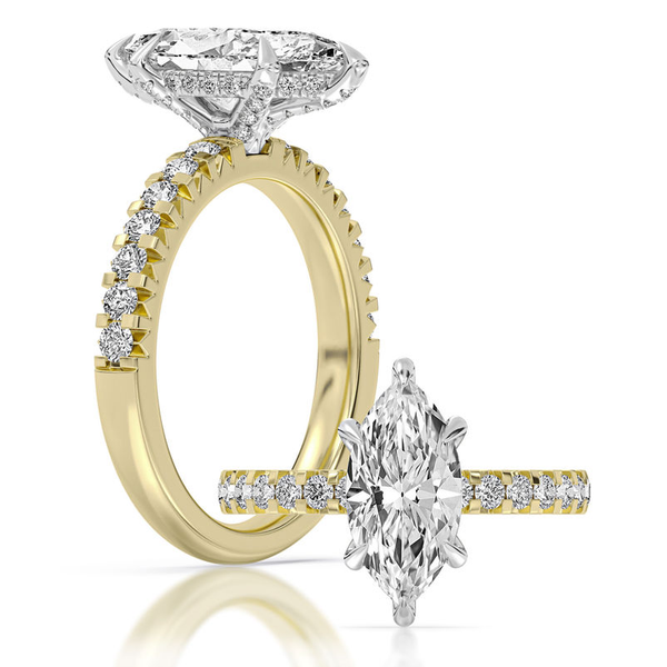 2.58ct Centurion Marquise Lab Diamond Hidden Halo Engagement Ring Arezzo Jewelers Elmwood Park, IL