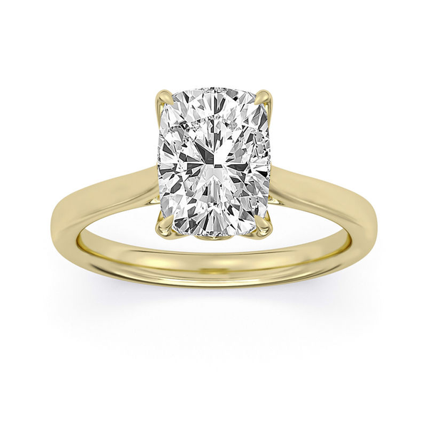 3.07ct Centurion Cushion Lab Diamond Tulip Head Engagement Ring Image 2 Arezzo Jewelers Elmwood Park, IL