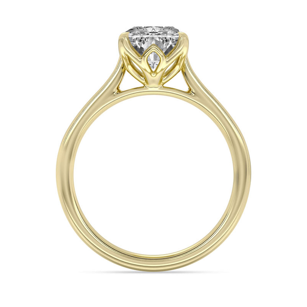 3.07ct Centurion Cushion Lab Diamond Tulip Head Engagement Ring Image 3 Arezzo Jewelers Elmwood Park, IL