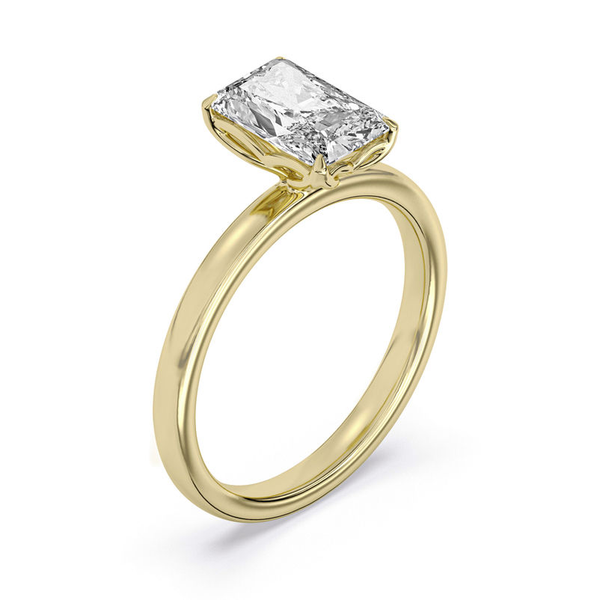 2.06ct Centurion Radiant Lab Diamond Tulip Head Engagement Ring Image 5 Arezzo Jewelers Elmwood Park, IL