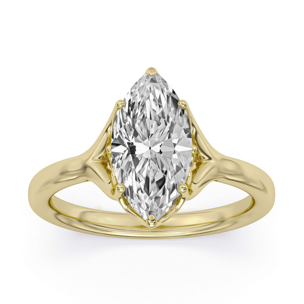 2.56ct Centurion Marquise Lab Diamond Tulip Head Engagement Ring Image 2 Arezzo Jewelers Elmwood Park, IL